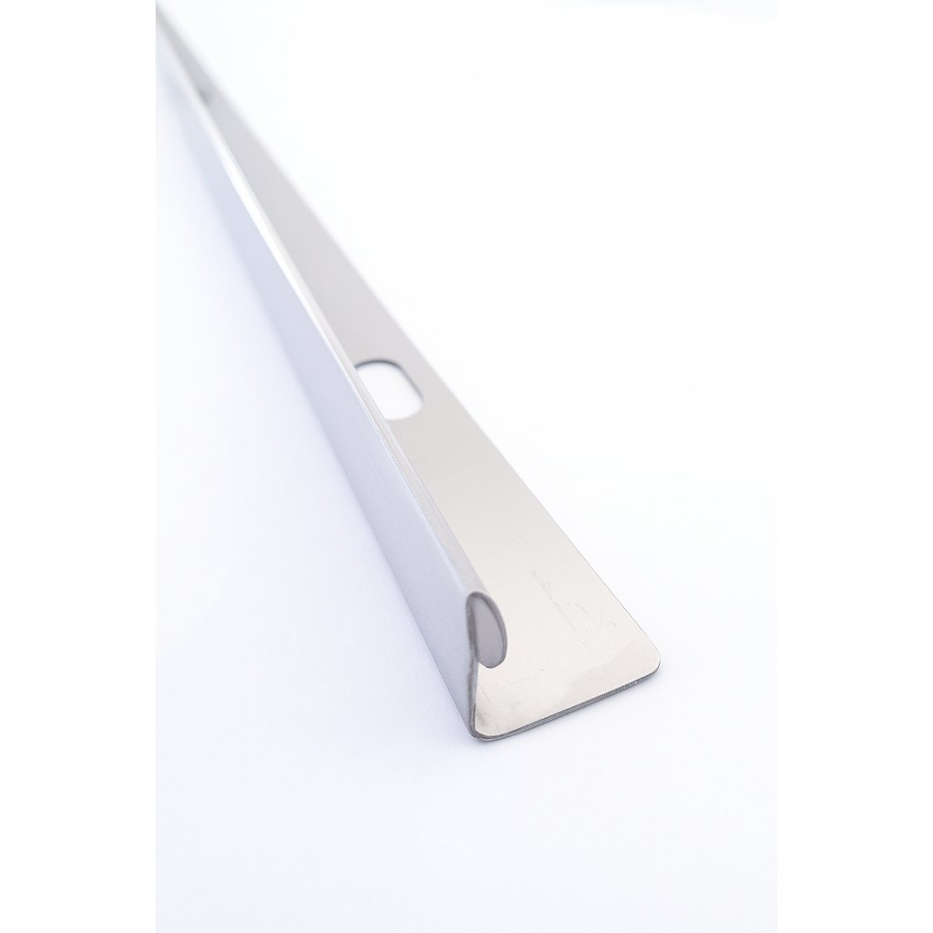 Perfil Filete L escovado em Aço Inox Prata 430 - 1 Metro Acabamentos Transição Divisor de Pisos. em Oferta na Shopee