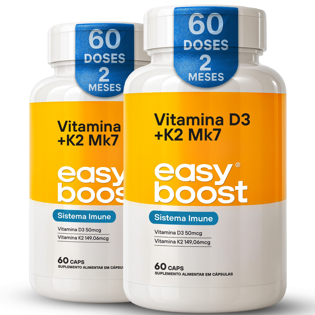 Vitamina D3 + K2 Mk7 Easy Boost 2000ui 149mcg Kit 2x 120caps