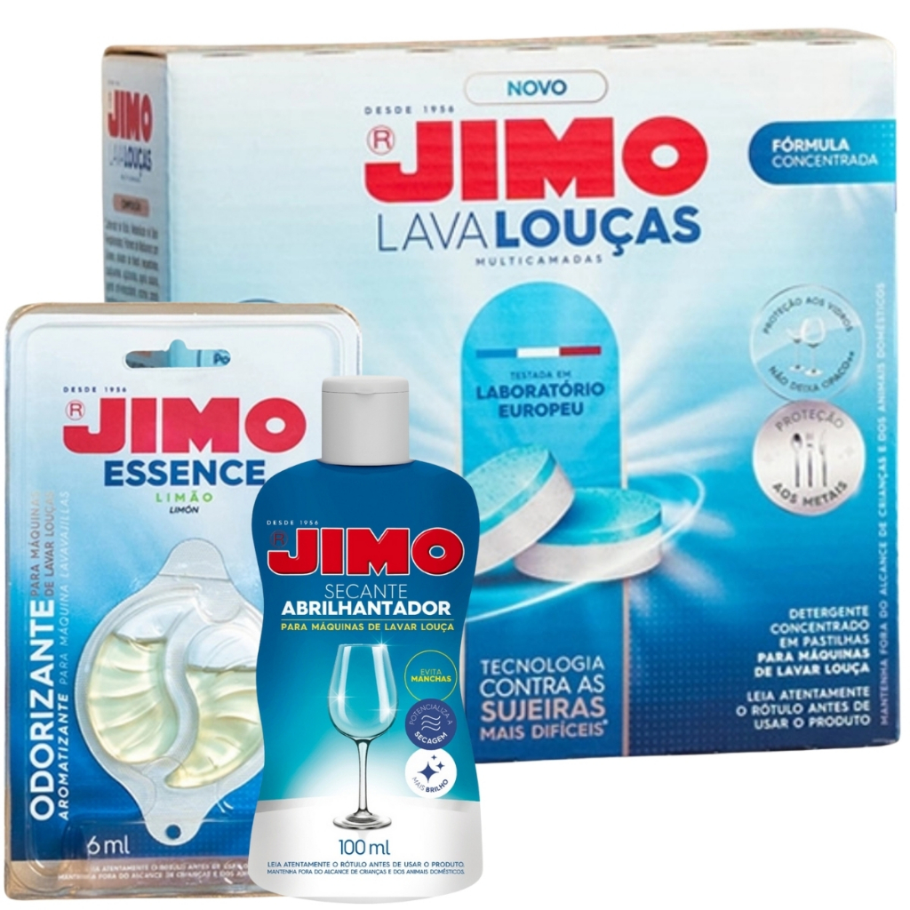 Jimo Lava Louça Pastilha 15g Essence Limão 6ml Secante 100ml