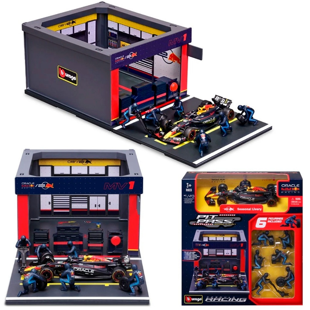 MINIATURA CARRO F1 REDBULL RB20 MAX VERSTAPPEN 1/43 PITPASS PADDOCK PIT LANE BBURAGO
