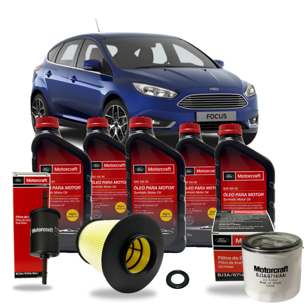 Kit Revisão Troca Óleo 5w20 Motorcraft Ford Focus 2.0 Duratec 2013 até 2019 Original Ford