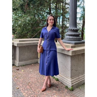 Vestido  Mídi  Novo com siper moda feminina cristão em Oferta na Shopee