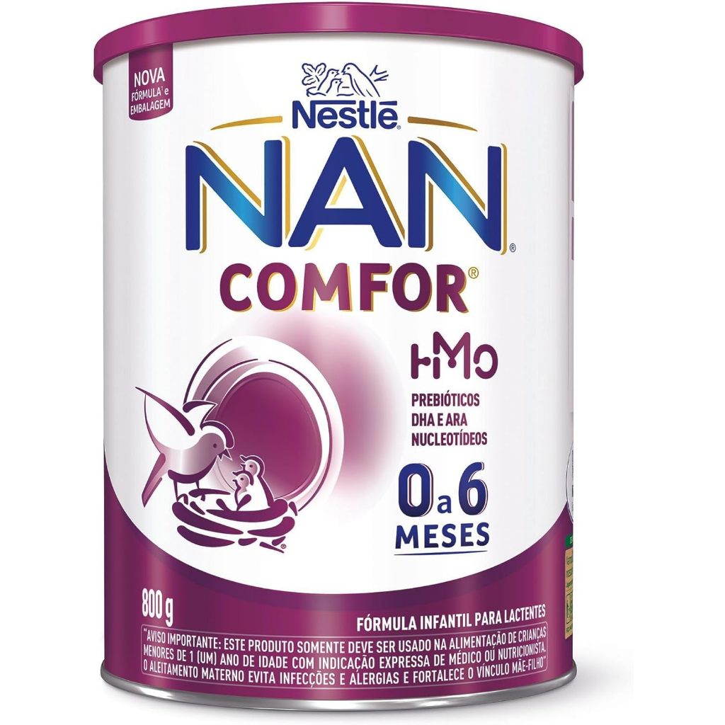 Fórmula Infantil NAN Comfor 0 a 6 Meses em lata 800g em Oferta na Shopee