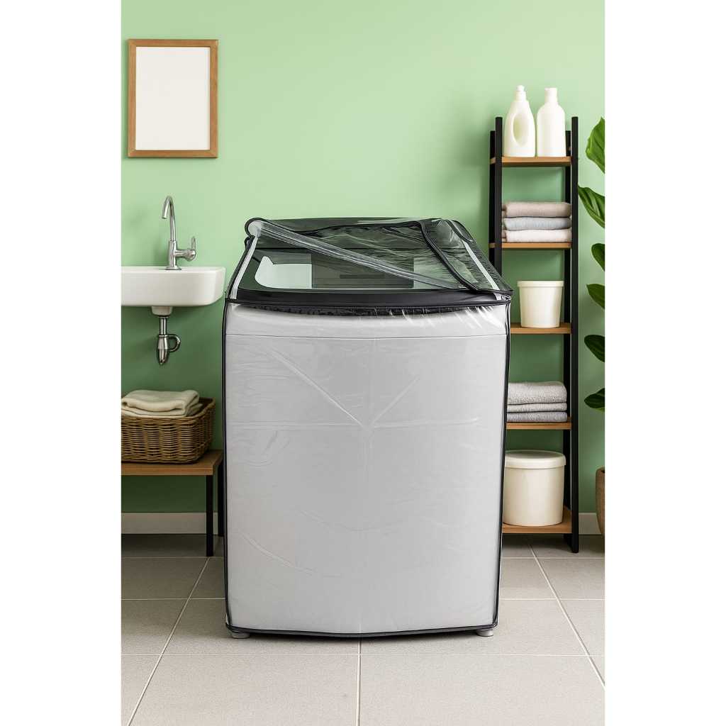 Capa Maquina de Lavar Roupa PVC LISA ZIPER (G) Brastemp Consul Electrolux 12/13/14/15 kilos em Oferta na Shopee