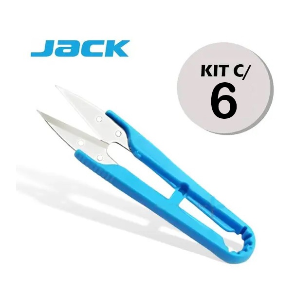6 Tesouras Arremate Tecelão Pic Costura Confecção 11cm Jack