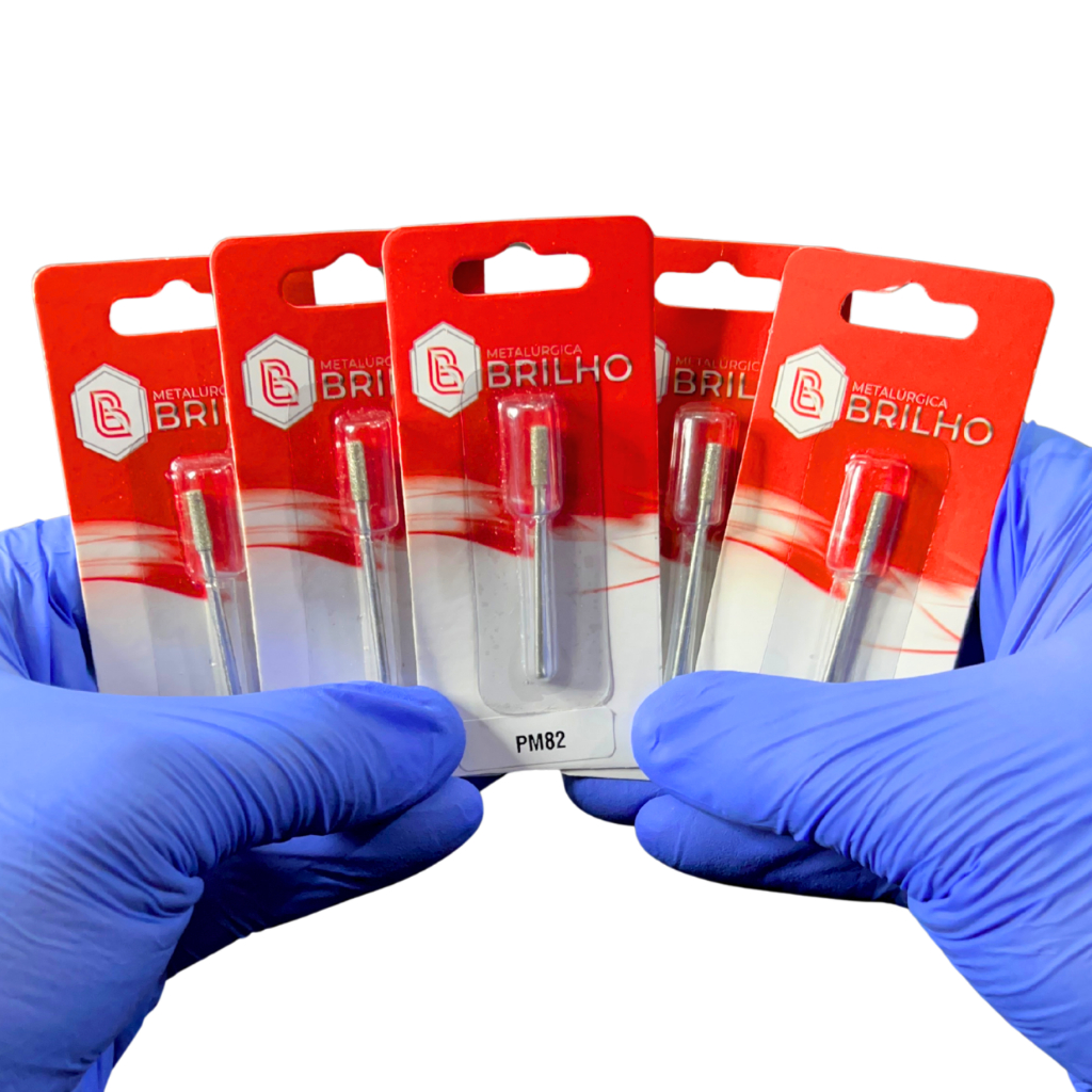 Broca Diamantada 082 Brilho - Kit com 5 Brocas - para Podologia e Nail Designers