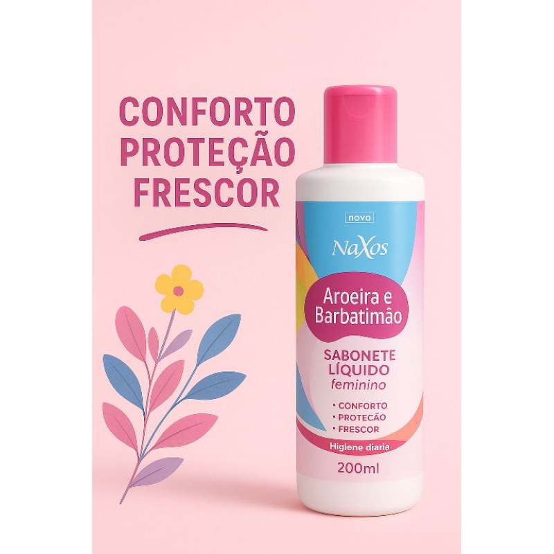 Sabonete Líquido Feminino Naxos Aroeira e Barbatimão 200ml