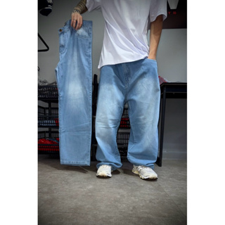 Calça Jeans Balão/Baggy Dazzling Azul-Claro Sportlife Estiloso em Oferta na Shopee