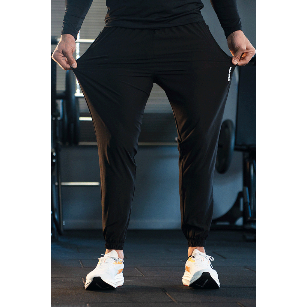 Calça Jogger Masculina com elastano Dry Fit Ziper nos bolsos Esportiva de Treino