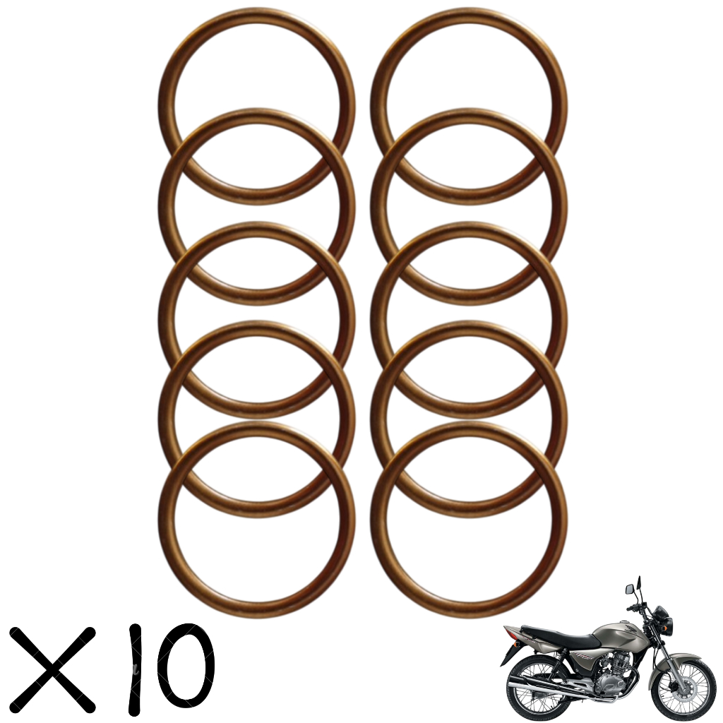 Kit 10X Anel de Vedação Escapemento CG 125/Titan 150/Titan 160/XL Todas