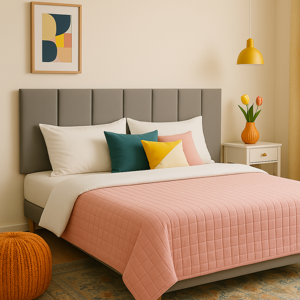 Kit 10 Cabeceiras de Cama Box Casal Estofada 45x20 Modulada - Envio Imediato - Luxo Cama Queen King