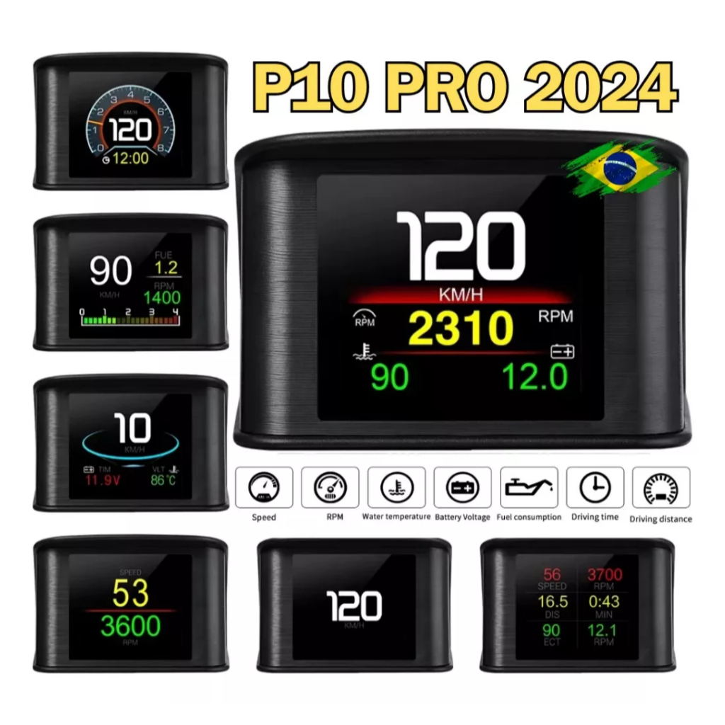 Computador De Bordo marcador de temperatura Obd2 Scanner Automotivo P10