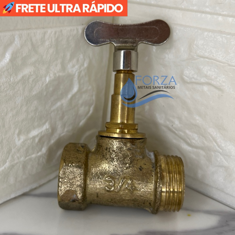 Registro De Pressão Completo 3/4 Metal Chuveiro Chaveta