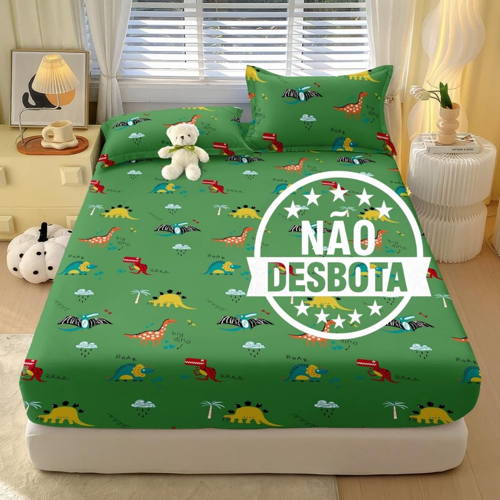 Jogo De Lençol  Solteiro Casal Queen Estampado  Micropercal 400 Fios