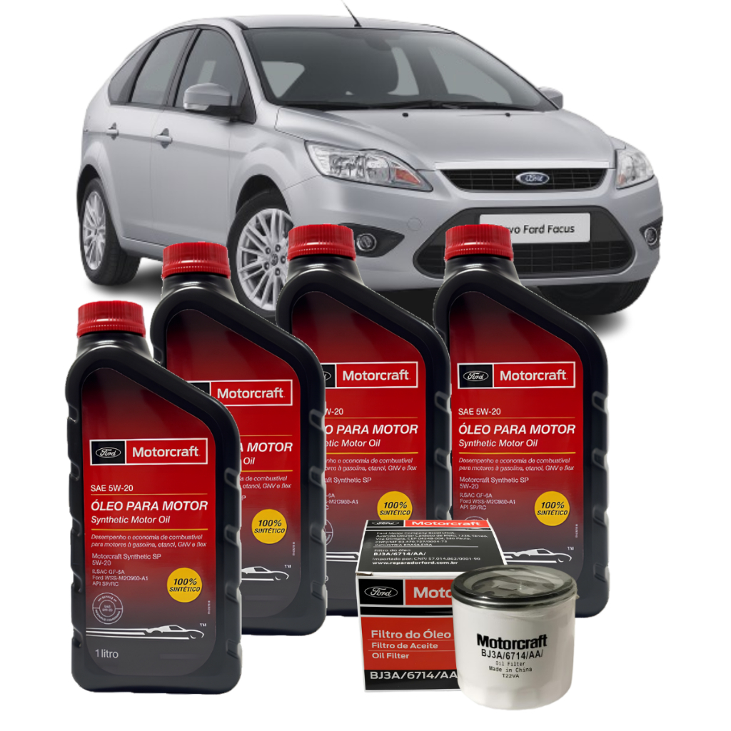 Kit Troca 5w20 Motorcraft Ford Focus 1.6 2009 2010 2011 2012 2013 Original Ford