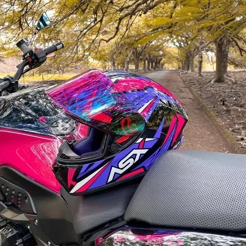 VISEIRA CAPACETE MOTO MOTOCICLISTA ASX EAGLE/DRAKEN V18B ROSA CAMALEAO REVO