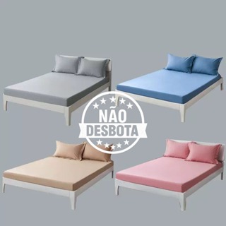 Jogos De Lençol Com Elástico Roupa de Cama 400 Fios Solteiro 2 Peças Casal e Queen  3 Peças em Oferta na Shopee