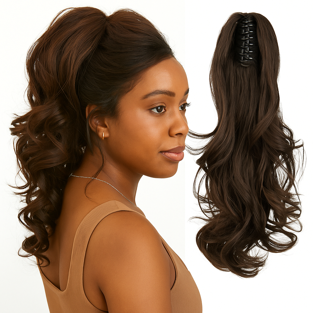 Rabo de Cavalo Ondulado com Piranha em Oferta na Shopee