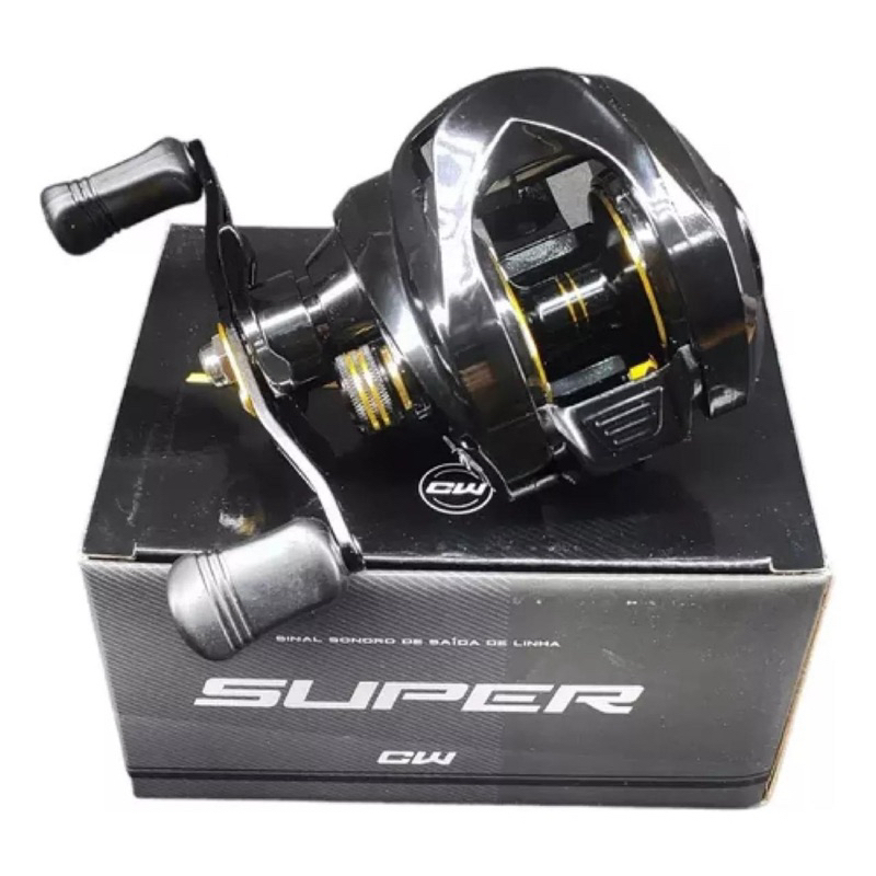 CARRETILHA CW SUPER 6 ROLAMENTOS DRAG 9 KILOS LADO ESQUERDO