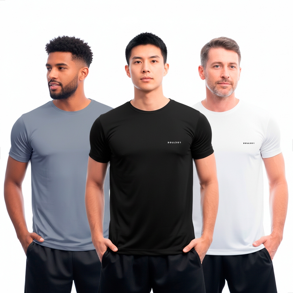 Kit 3 Camisas  Masculina Com proteção UV Camisa Academia Masculina