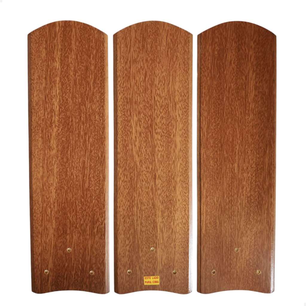 Conjunto 3 Hélices Pá Ventilador De Teto Ventisol Mogno Marrom mdf Wind Light fenix sunny aires