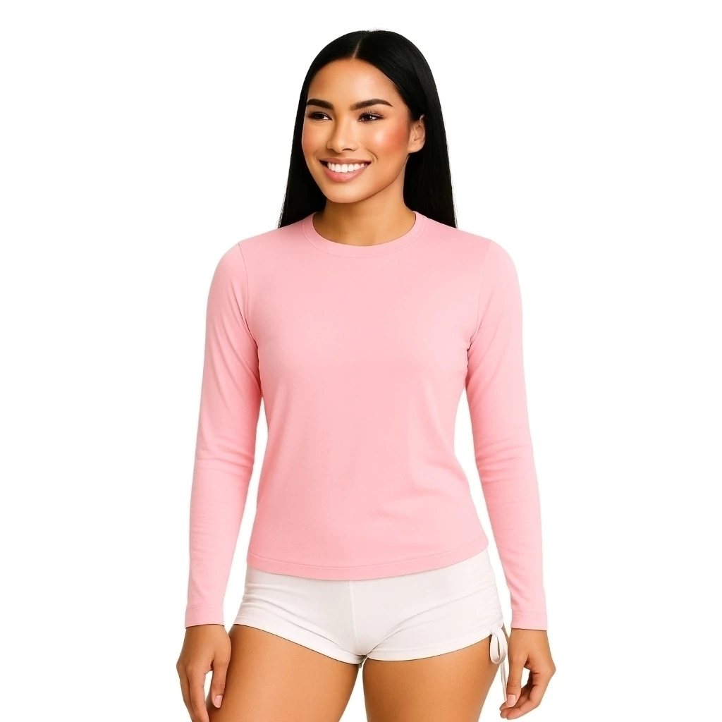 Camisa Proteção Solar Feminina Segunda Pele Proteção Uv50+