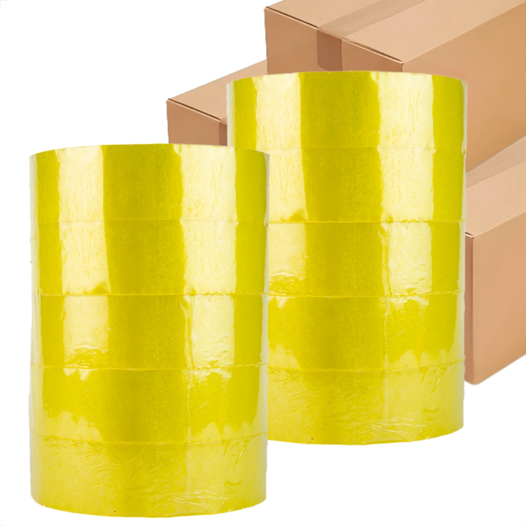 Kit 10 Fita Adesiva Transparente 500M Larga Embalar Durex em Oferta na Shopee