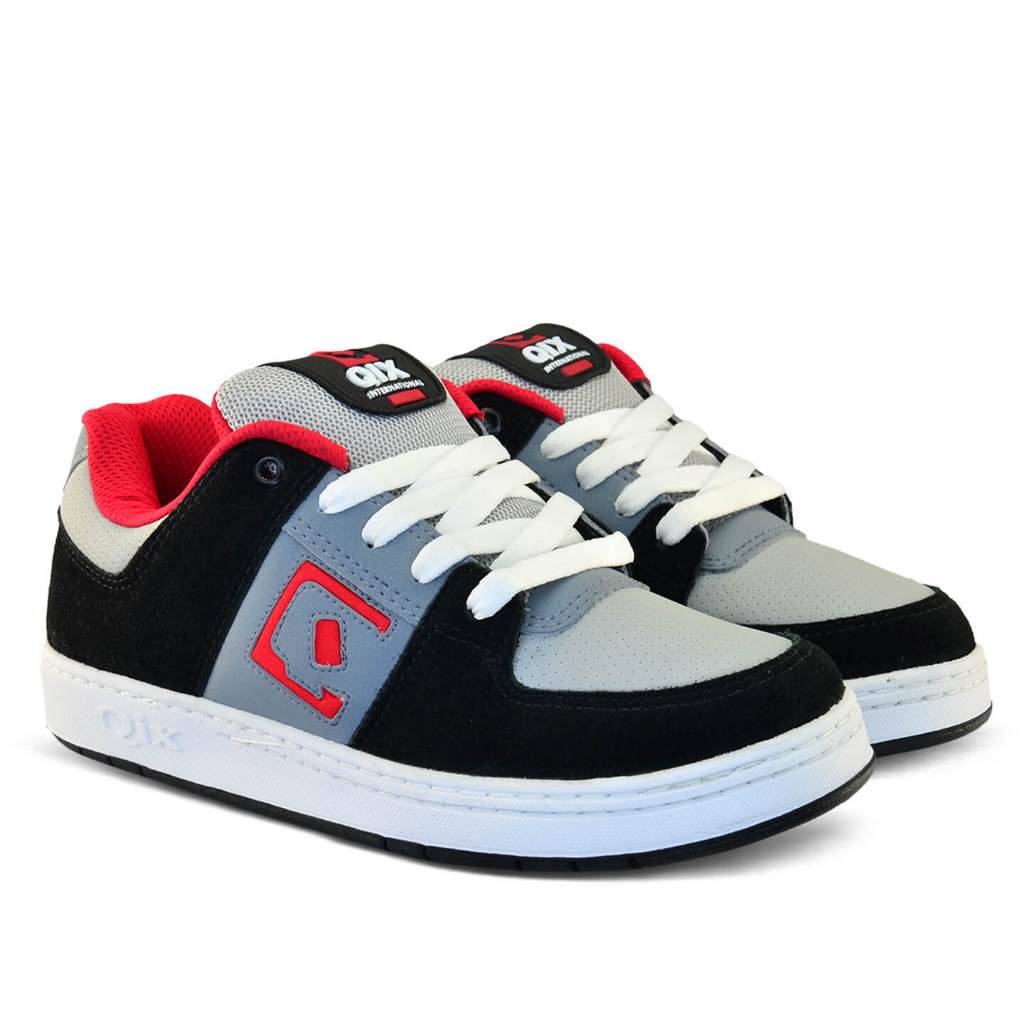 Imagem Tênis Qix 90's Old School Original Skatista Couro Sola Borracha Confortavel Resistente Casual