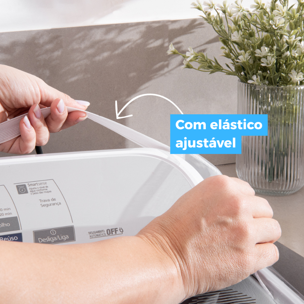 Detalhes do Capa de Maquina para Lavar Roupas Brastemp Pvc Grosso Resistente Transparente G 12, 13, 14, 15, 16kg