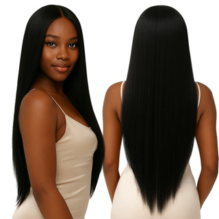 Peruca Longa Lisa Wig Lace sem Franja 70cm em Oferta na Shopee