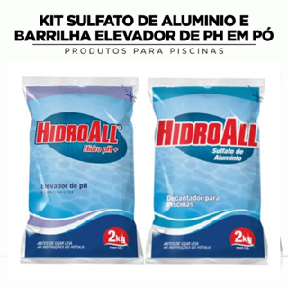 Kit Barrilha Leve + Sulfato de Alumínio Hidroall 2kg (Elevador de pH e Decantador Para Piscina) em Oferta na Shopee