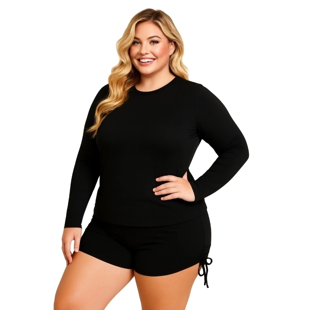 Blusa Feminina Térmica Plus Size UV Proteção Solar em Oferta na Shopee