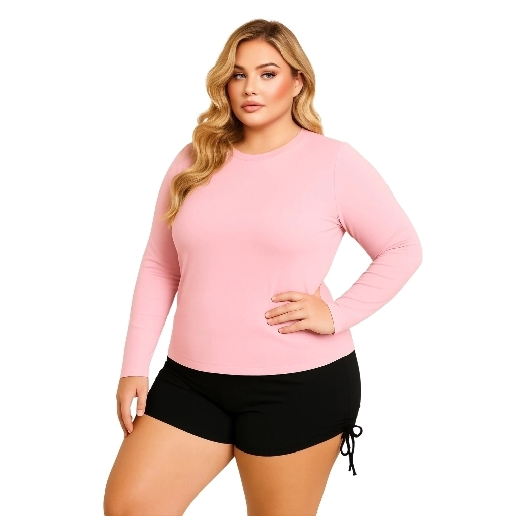 Blusa Feminina Plus Size Com Proteção Solar UV50+ Térmica em Oferta na Shopee