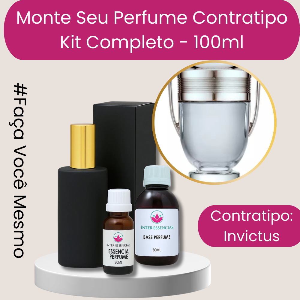 Kit Completo Contratipo Perfume Importado Premium - Alta Fixação - 100ml - Invicto