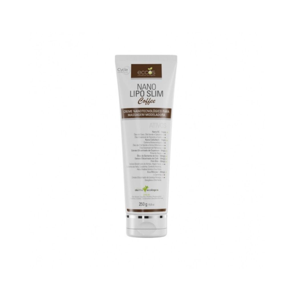 Creme Para Massagem Modeladora Nano Lipo Slim Coffe 250g Eccos