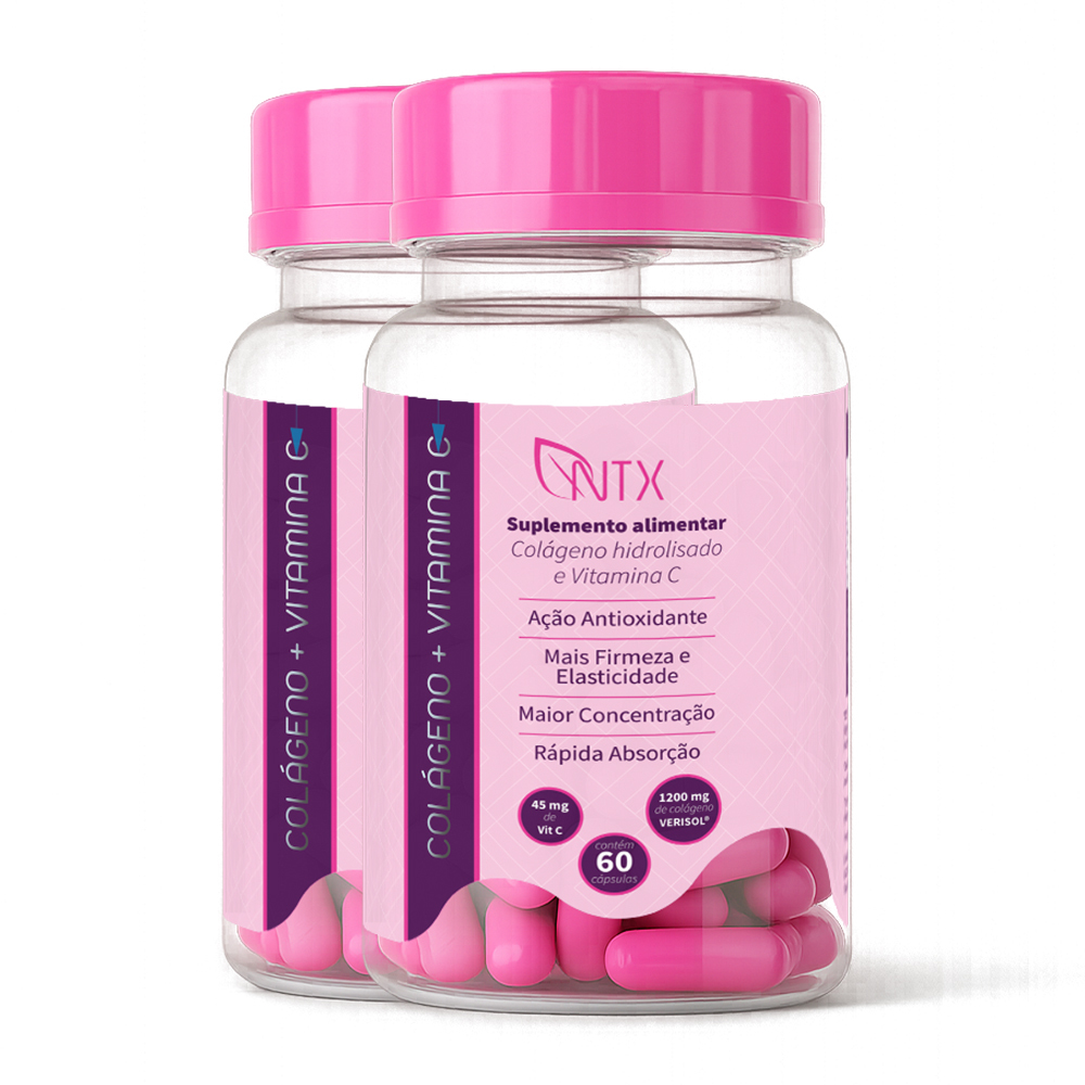 Kit  2  Colágeno + Vitamina C 60 capsulas 1200mg Verisol NTX