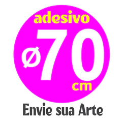 Adesivo Redondo I Envie sua Arte I Diâmetro 70cm