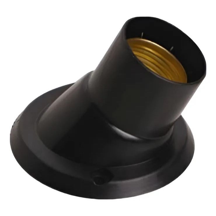 Soquete Fixo Suporte Para Lampada Preto 25° 150w 250v