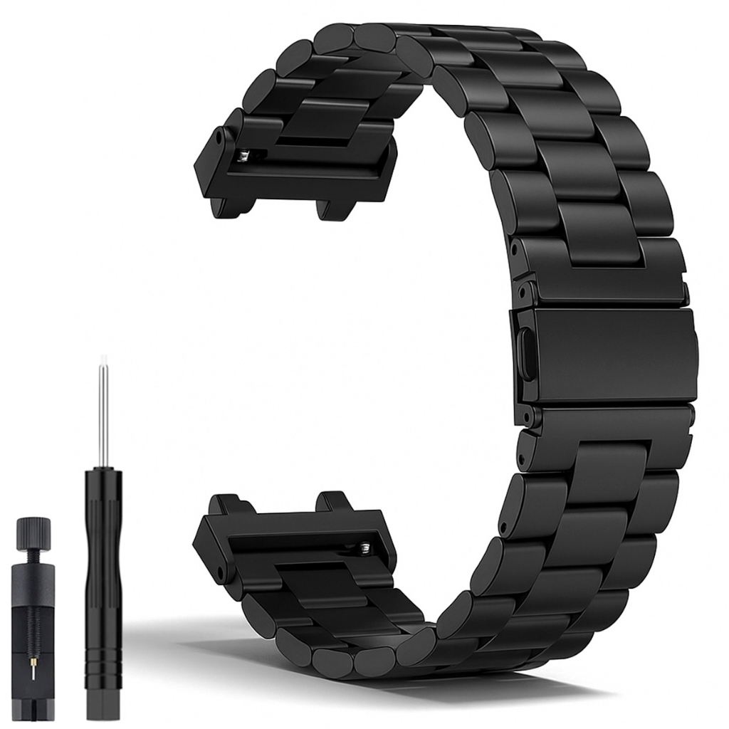 Pulseira Metal Elos de aço inox para Smartwatch Amazfit T-Rex 2 de Engate Rapido