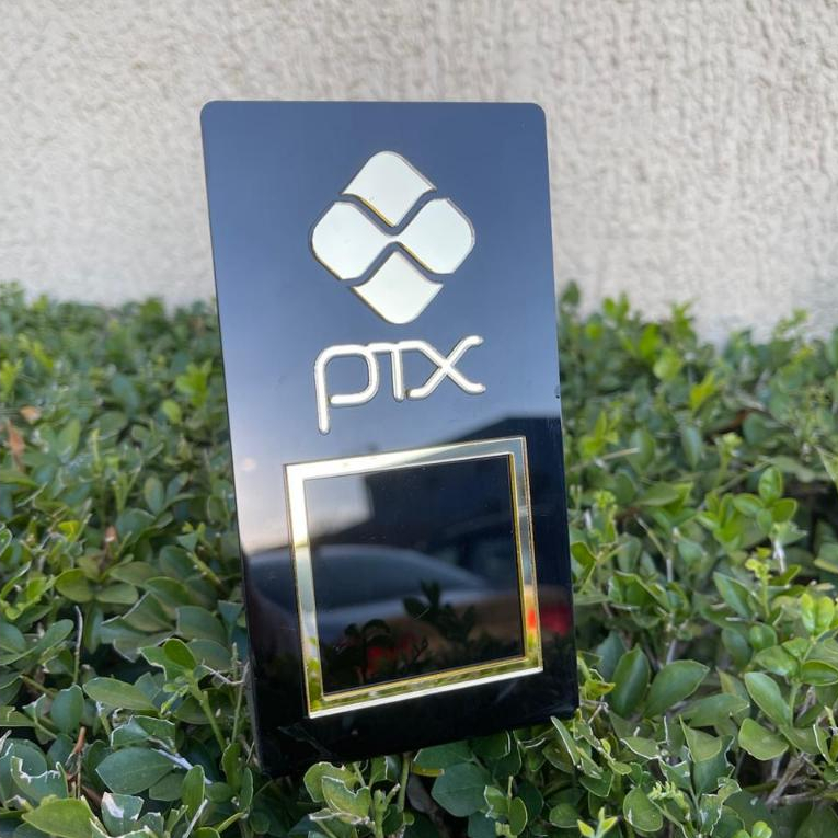 Placa Pix QR Code Acrílico Loja Mesa Balcão Para Pagamento Wifi Estabelecimento