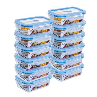 Kit Potes Herméticos Porta Mantimentos Vidro Retangular 370ml 640ml 1040ml Marmita GP Home