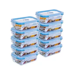 Potes Herméticos Porta Mantimentos Vidro Retangular Kit 3 4 5 6 10 12 Un 370 640 1040ml Marmita GP Home