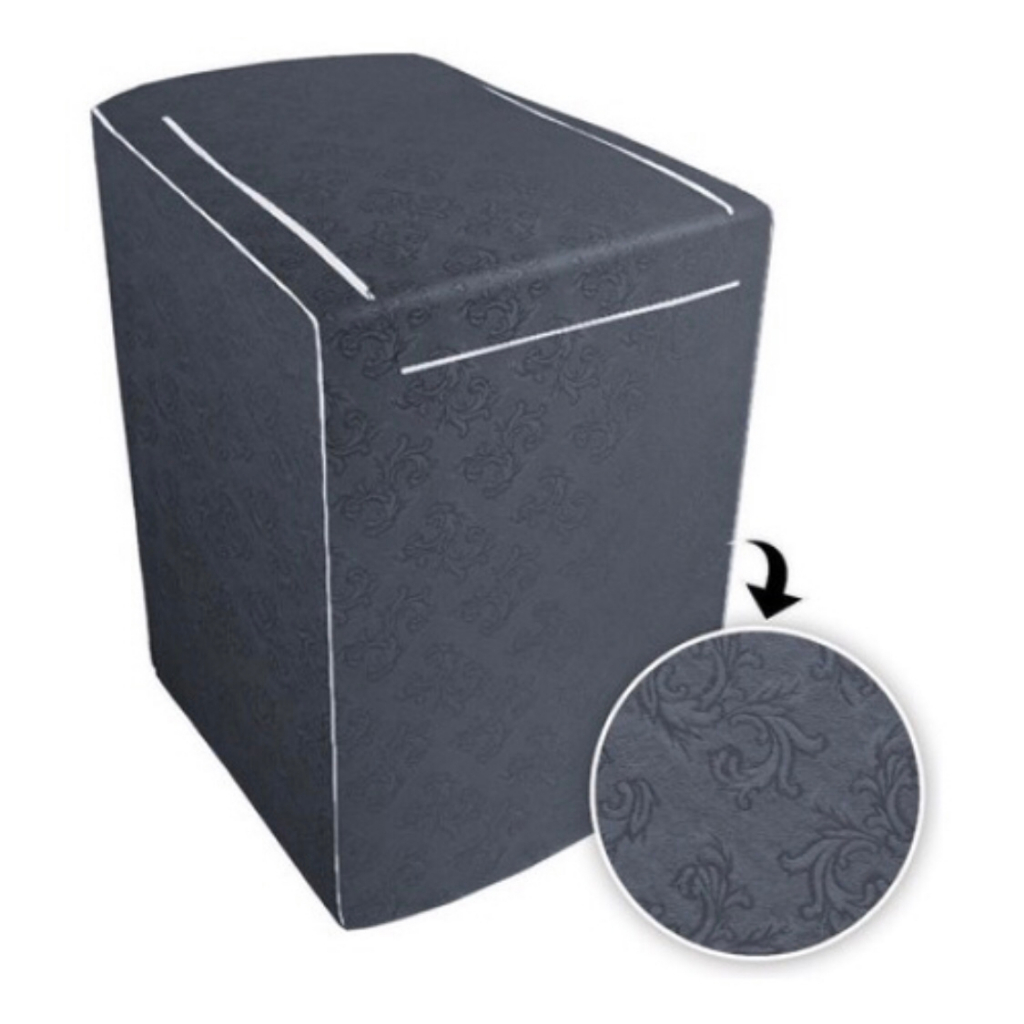 Capa Maquina De Lavar Eletrolux Brastemp 12kg 13kg 15kg 16kg Cor Preto com Ziper G Capa Maquina De Lavar Eletr