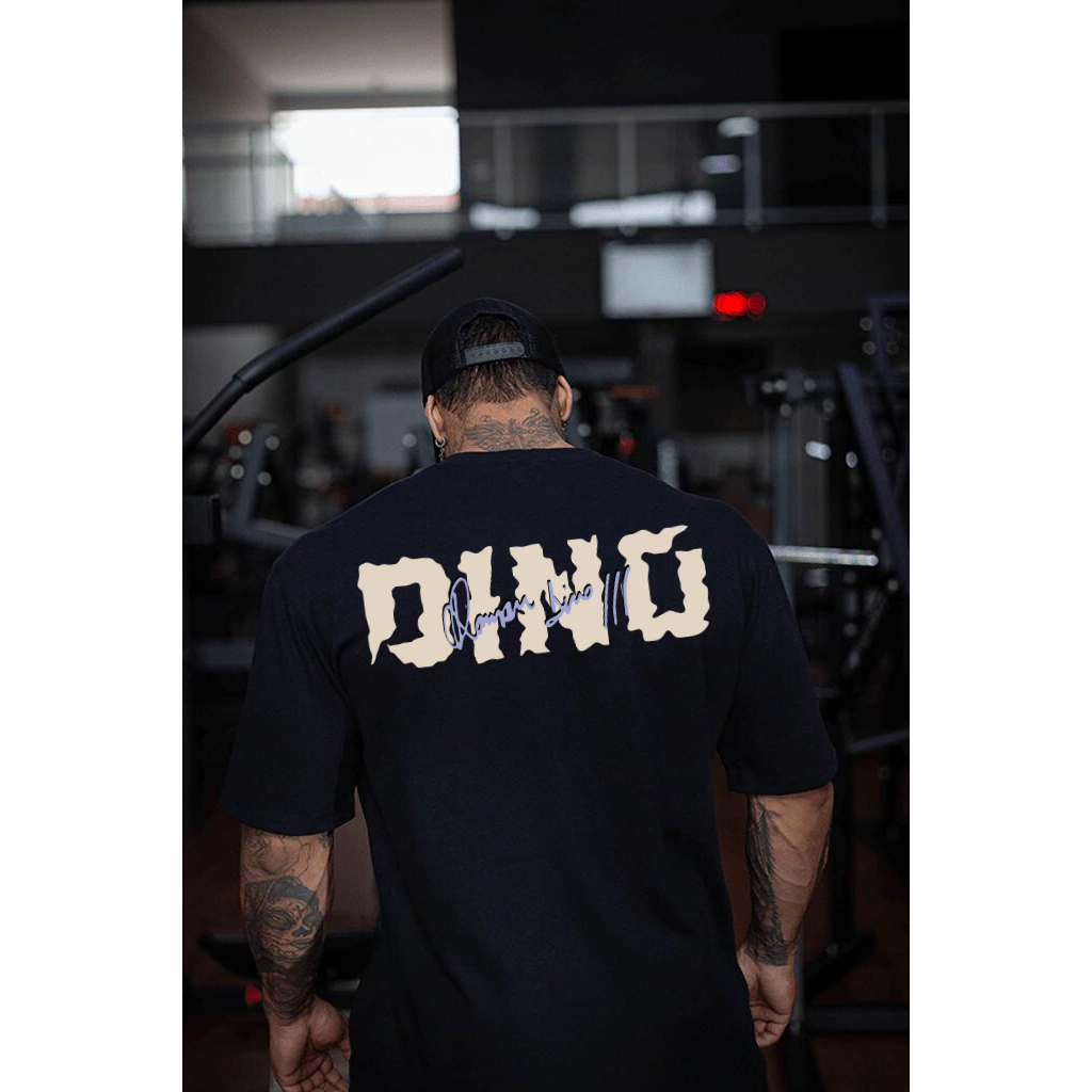 Camisa Oversized Confortavel Premium Dino Treino Academia Maromba Unissex Camiseta Estilosa