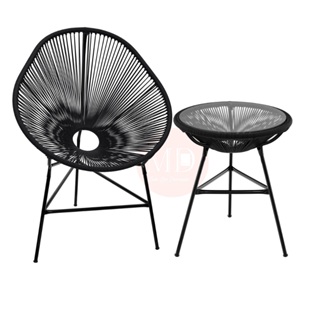 Conjunto Cadeira Acapulco + Mesa Fibra Sintética Varanda Jardim Área De Lazer Piscina Frete Grátis em Oferta na Shopee