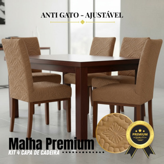 Kit 4 Capas de Cadeira Prime Matelada Cozinha  Luxo Casa Elástica Mesa de Jantar Decoração em Oferta na Shopee
