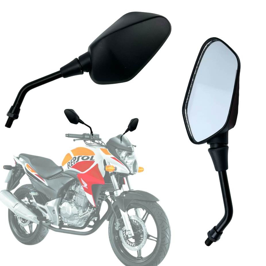 Espelho Retrovisor Cb 300 Lente Convexa Modelo 2011 Par