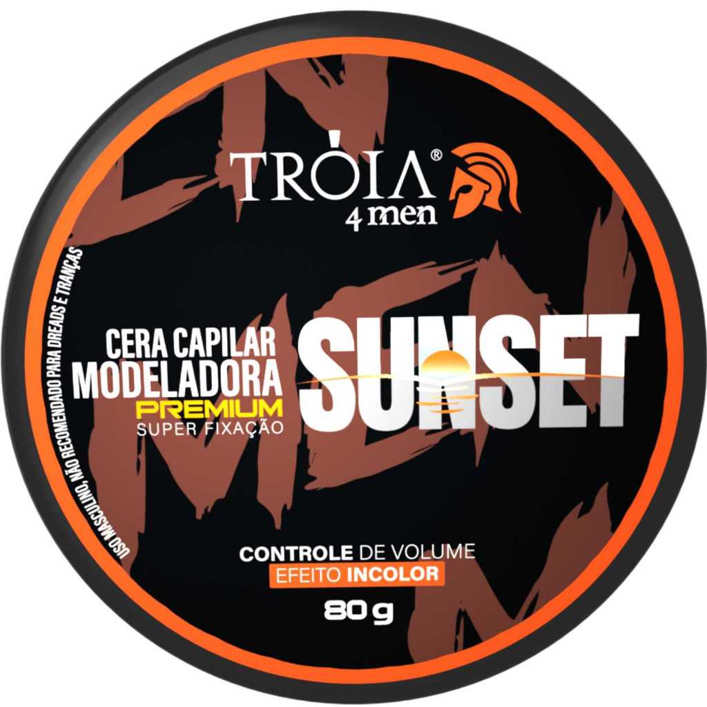 Pomada Modeladora Premium Sunset 80g Controle De Frizz Tróia