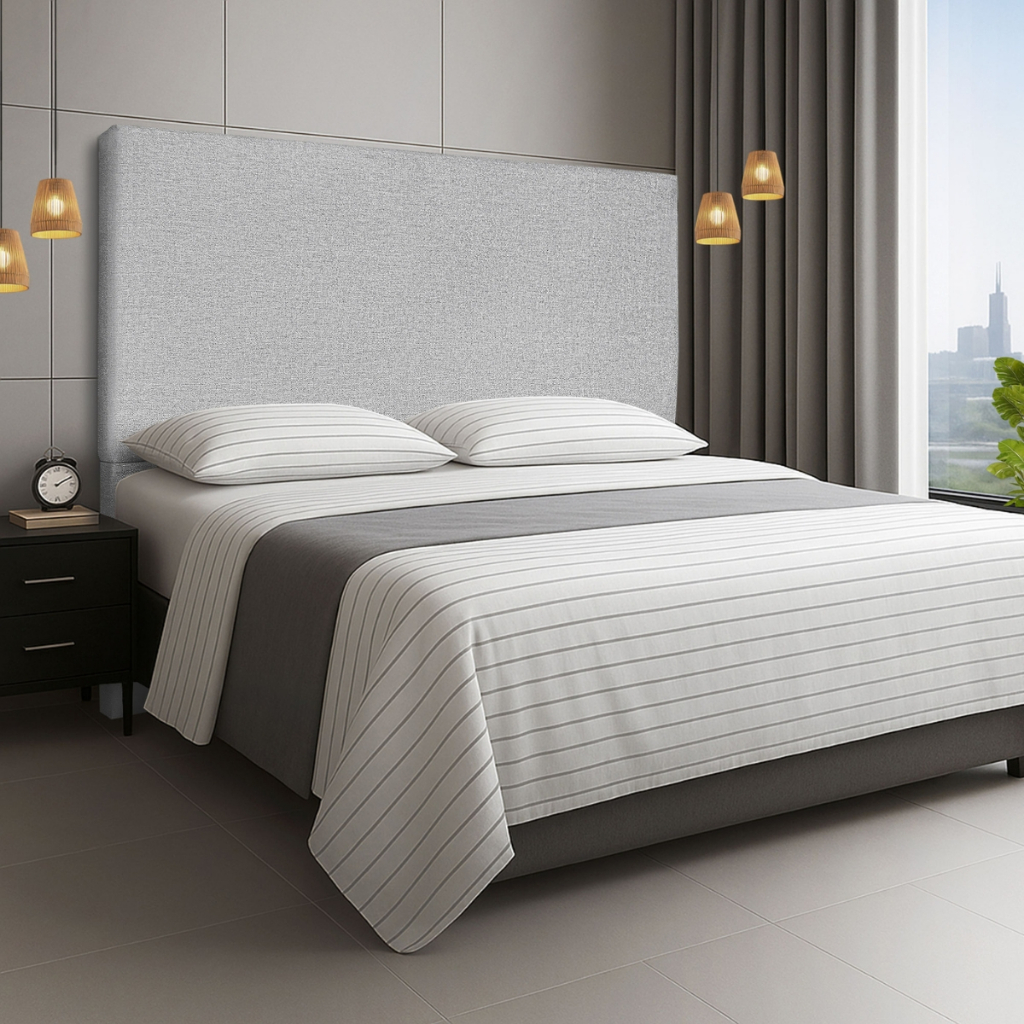 Cabeceira Lisa Estofada 160 cm Para Cama Box Queen Linho - Clique Chique
