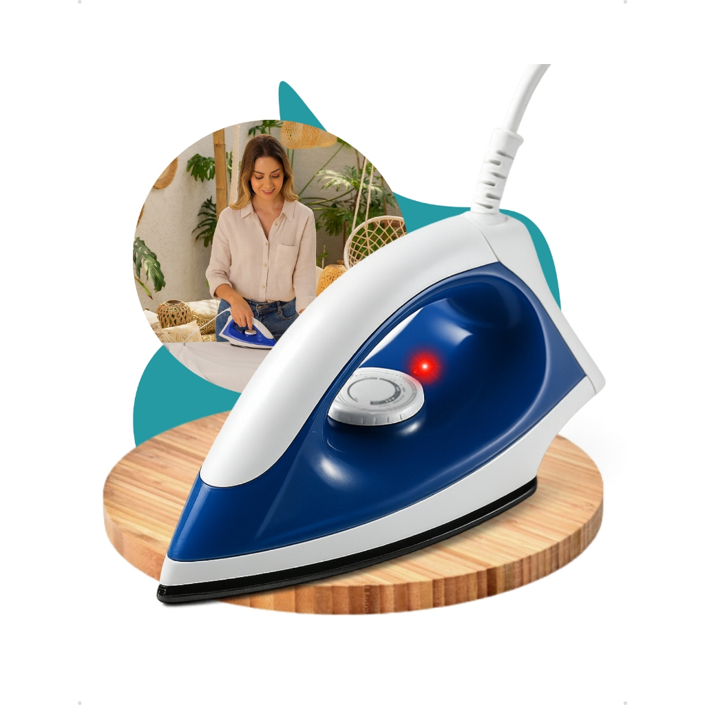 Imagem Ferro De Passar Roupas Base Antiaderente Branco Elgin 110v 220v 1100w